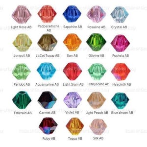 Swarovski 4mm AB Bicones Beads Rainbow 36/72/144/432/720 Piece beads, DIY jewelry making, couture embellishment, women