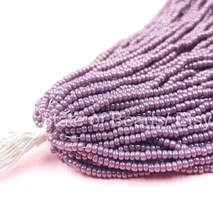 11/0 True Cut Seed Bead Opaque Amethyst 1/5/25/50 hanks 2mm Japanese Seed Beads, embroidery materials, craft supplies, Native Supply