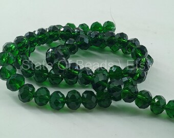 8mm Multi Color Rondelle Beads, Faceted Briolette Spacer Beads for Pendant Charms DIY Jewelry Making