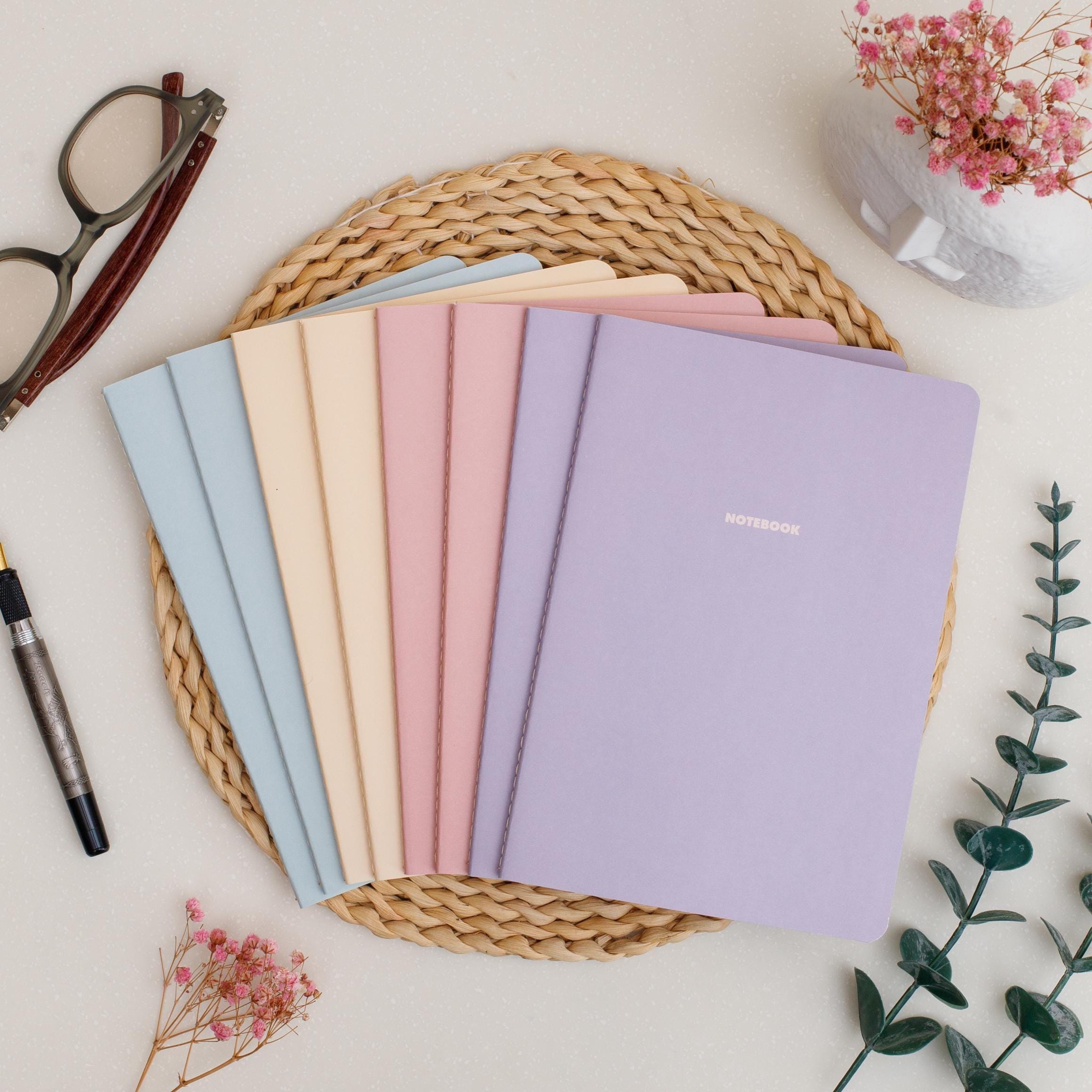 Pastel Notebook Gift Set, 8 A5 Soft Cover Journals With Gift Box, Cute ...