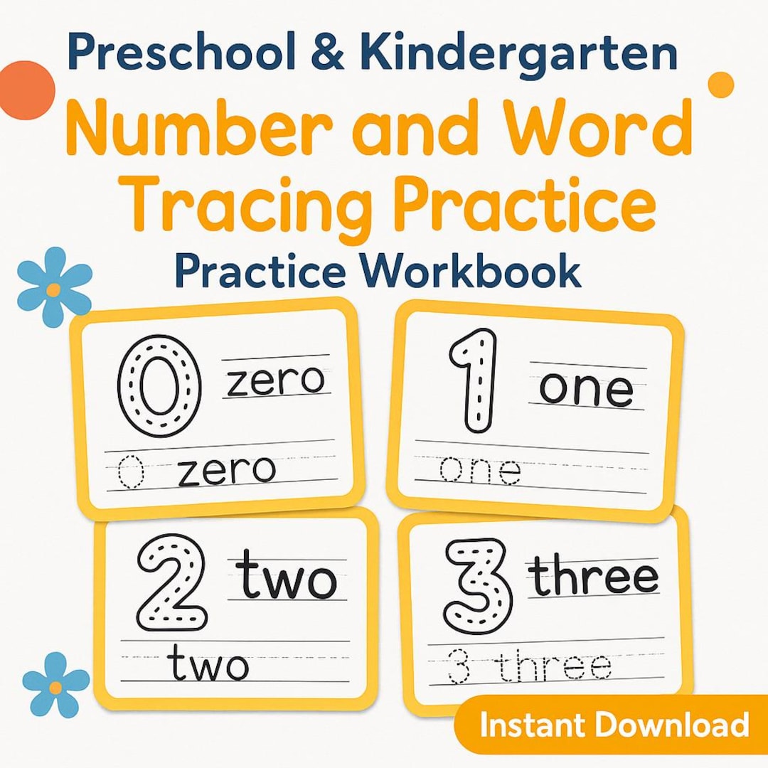 Numbers Tracing Worksheets 0–9 | Printable PDF | Number and Word ...
