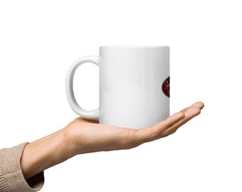 White glossy mug