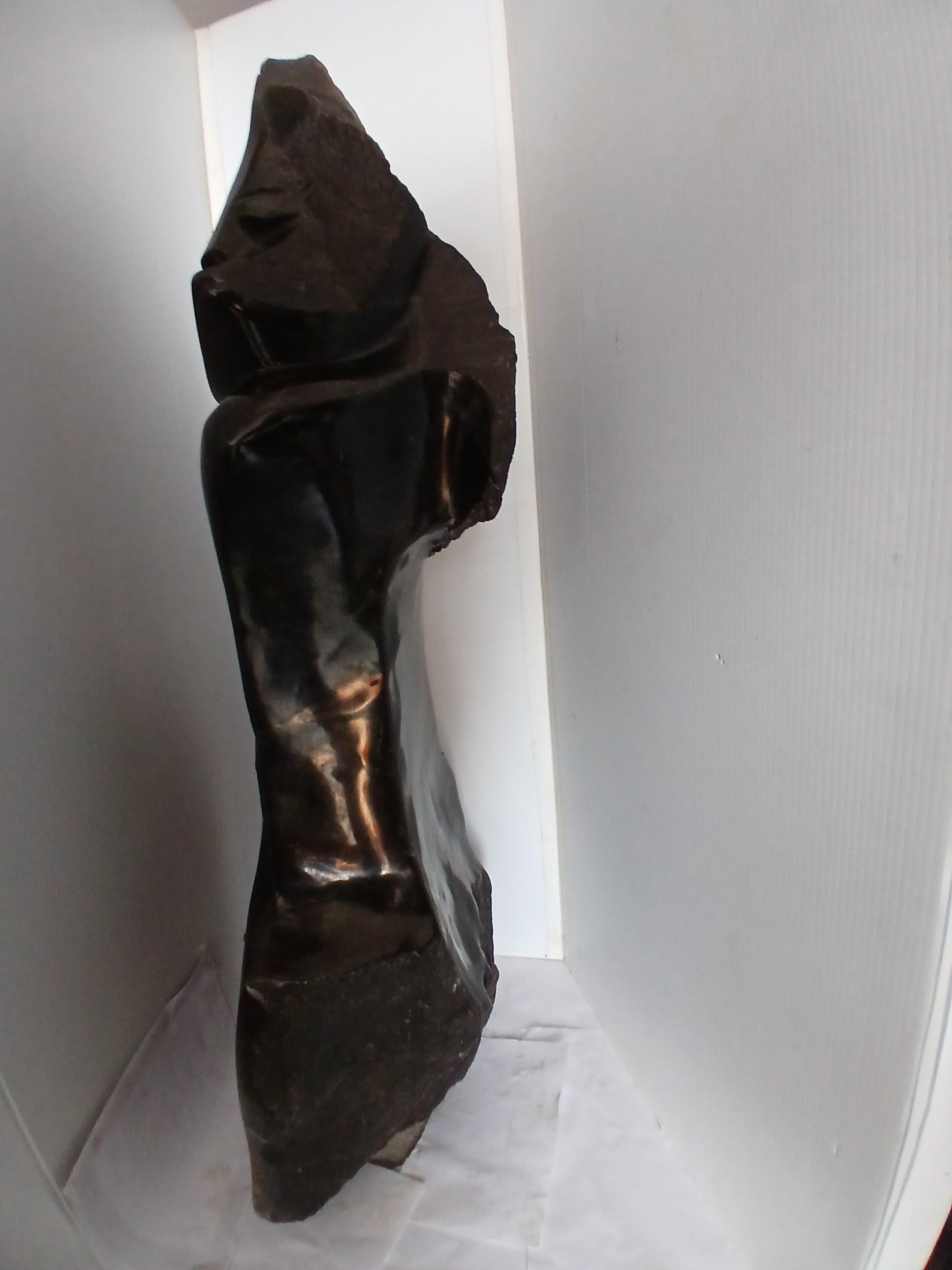 A Hand Carved Springstone Sculpture by Renowned Shona Sculptor Chituwa ...
