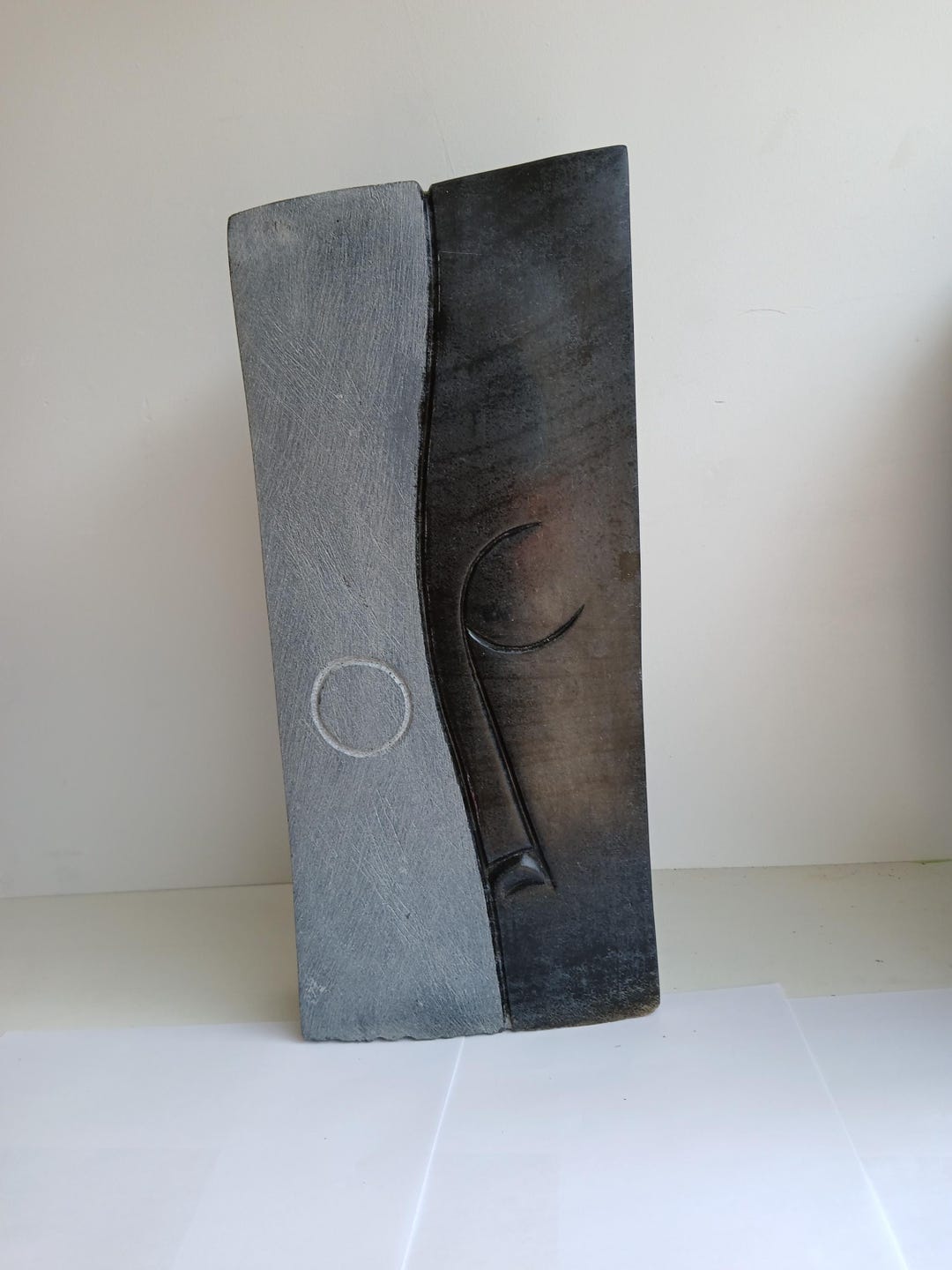 A Hand Carved Springstone Sculpture by Notable Shona Sculptor Lucky ...