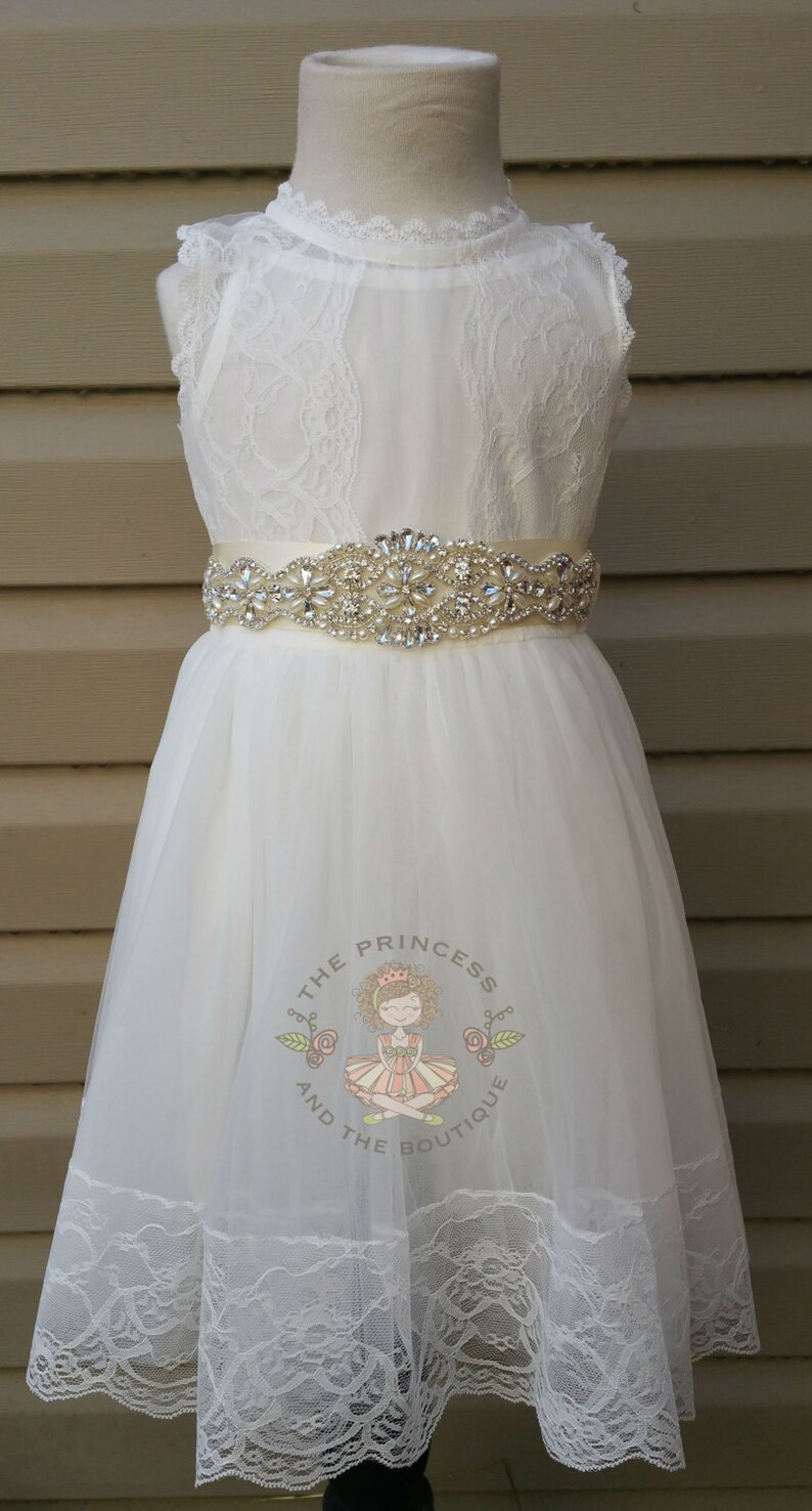 Vintage white flower girl dress baby dress vintage flower Etsy