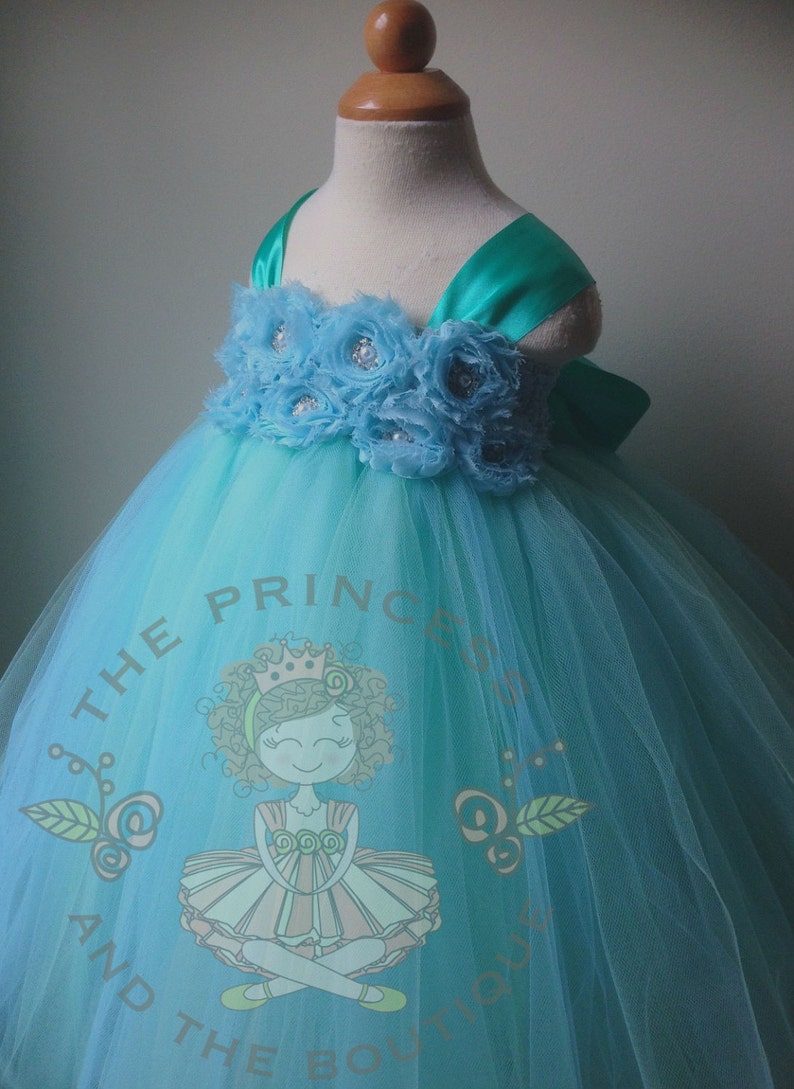 mint flower girl dress