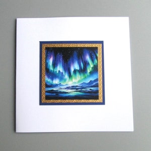 Biglietto d'auguri Aurora Boreale - Regalo Scandinavo