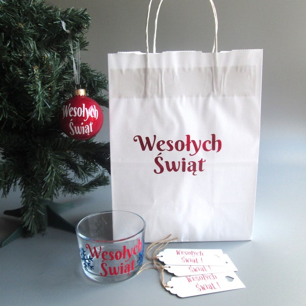 Polonais Wesołych Świąt Cadeau de Noël Bundle Joyeuses Fêtes