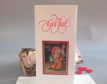 God Jul Nordic Gnome Greeting Card