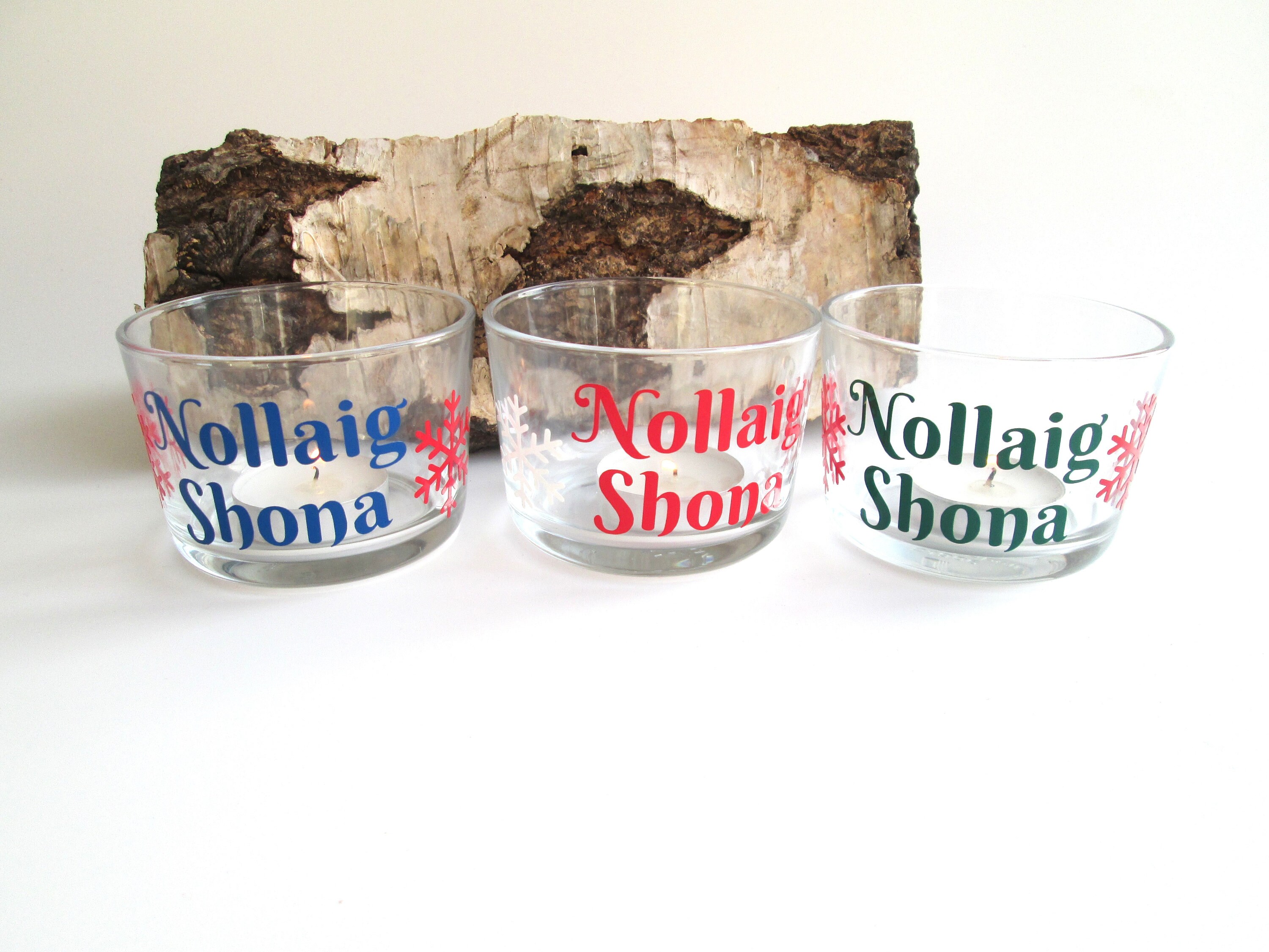 Irish Gaelic Nollaig Shona Christmas Candle Holder