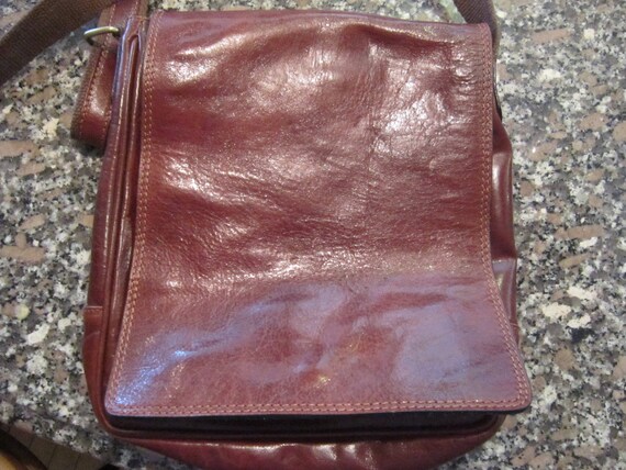 old angler messenger bag