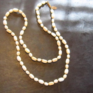 Miriam Haskell beads 18" original tag pealized glass bead necklace