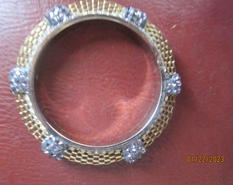 funky mesh and rhinestone bangle bracelet very cool