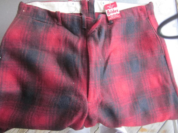 SALE..nwt vintage hunting pants buffalo plaid wool