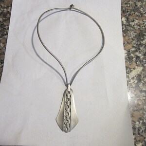 mid century modern pewter necklace awesome