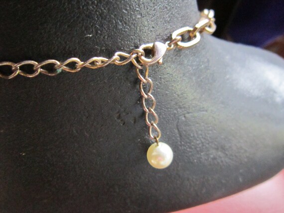 string of large pearls on link chain 20" total le… - image 3