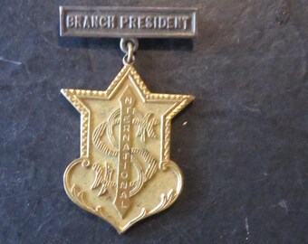 vintage branch president medal sterling pins medals awards