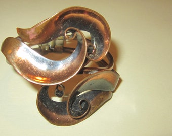 modernistic copper clamper bracelet by bell vintage bracelets