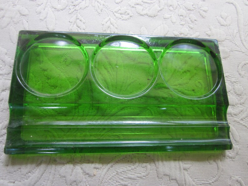 Emerald Green Glass Desk Organizer Pen Holder Desk Etsy