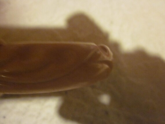 carved butterscotch bakelite bangle bracelet, bak… - image 5