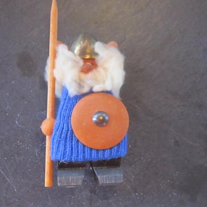 norwegian wood viking troll adorable 7&quot; w/spear