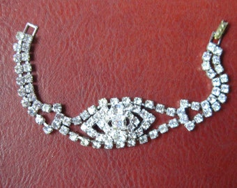 magnifique bracelet strass vintage super sparkle prong set stones