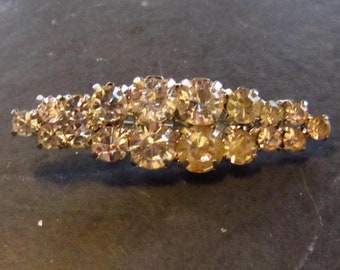 rhinestone pin 2 1/4" long very sparkly large prong set stones