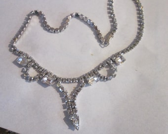 fabulous signed kramer rhinestone necklace amazing sparkle