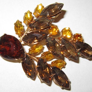 large rhinestone brooch antique brooch vintage jewelry