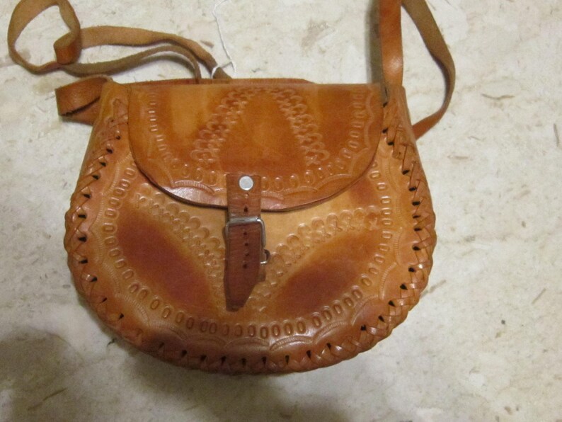 tooled leather purse
