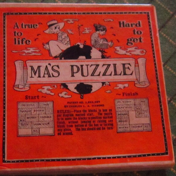 Vintage Wood Puzzle Etsy