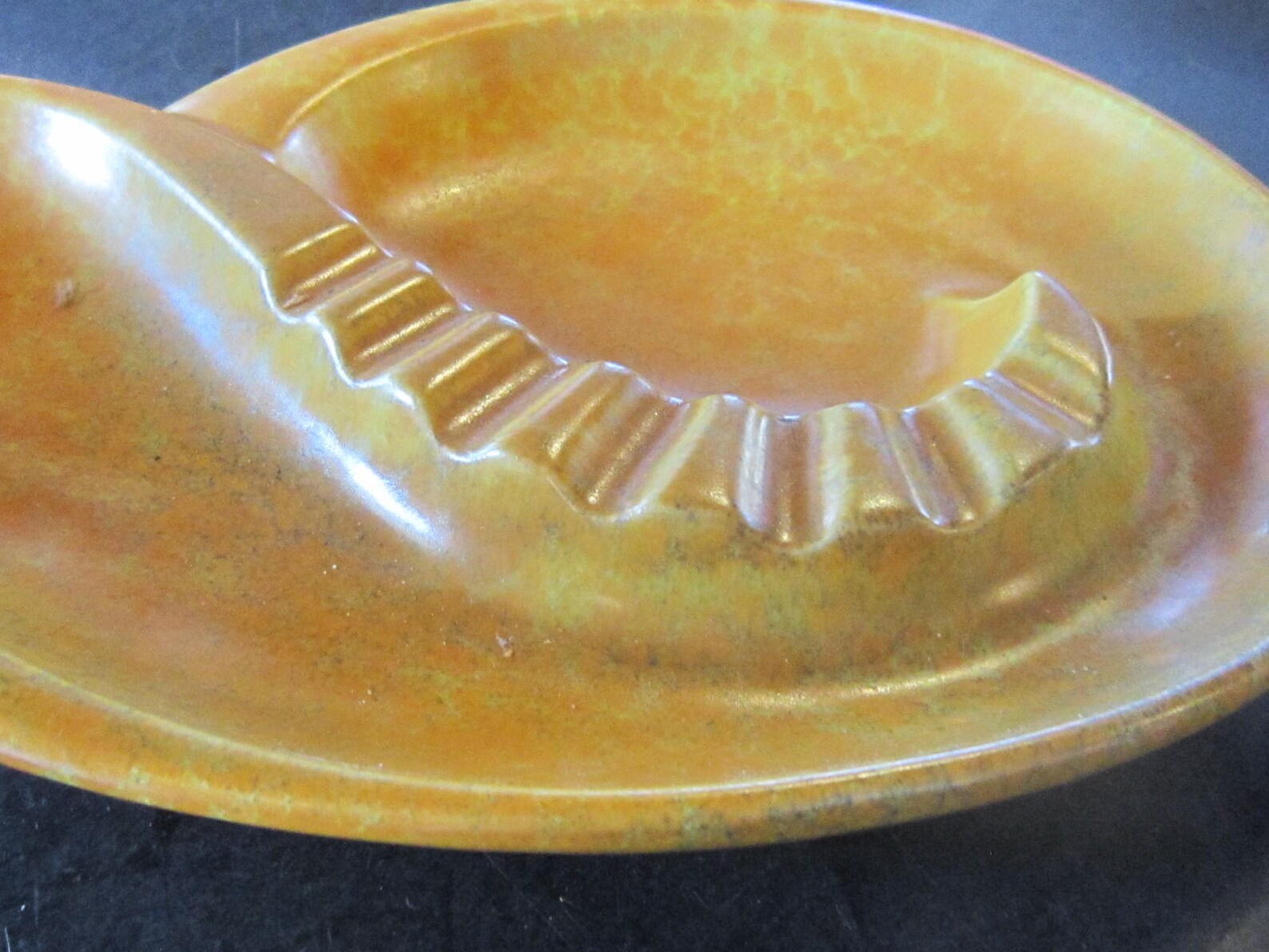 Royal haeger huge pottery ashtray yellow pottery mint 10 Etsy