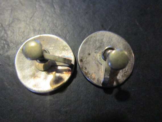 STERLING TAXCO EARRINGS. screw back..artist signed - image 4