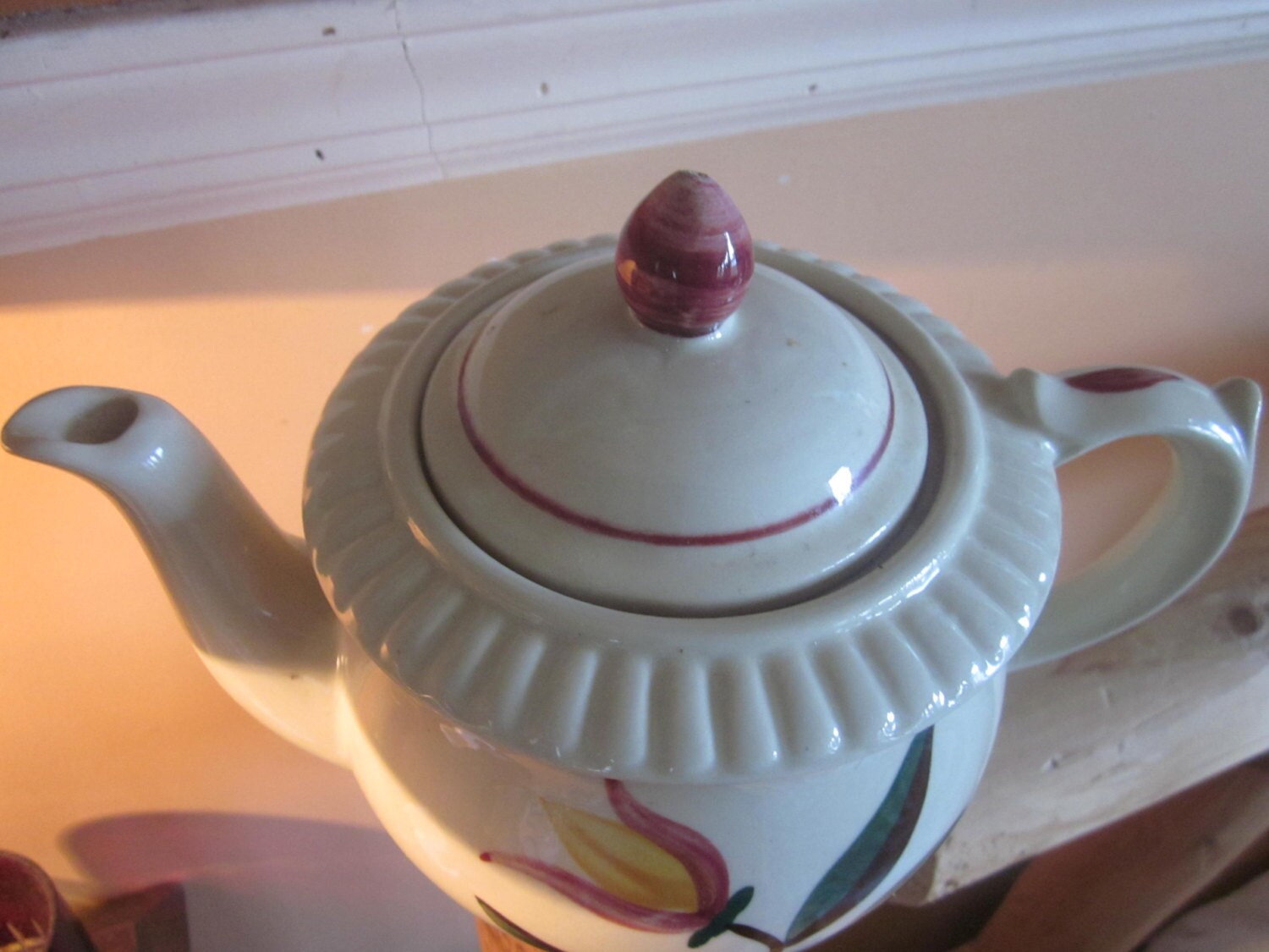 USA teapot. tulip patternteapots Etsy