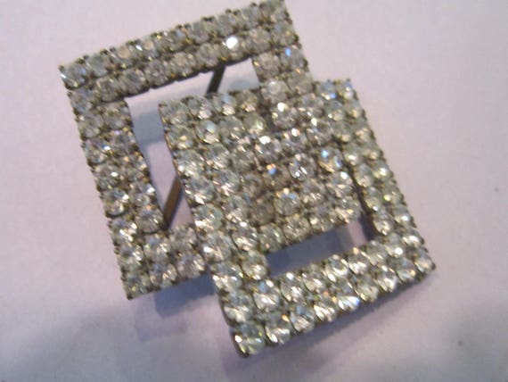 rhinestone jewelry prototype huge piece vintage r… - image 1