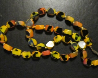 vintage polished glass beads gorgeous knotted beads