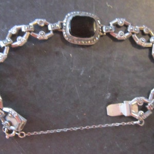 vintage sterling and marcasite bracelet gorgeous blk onyx