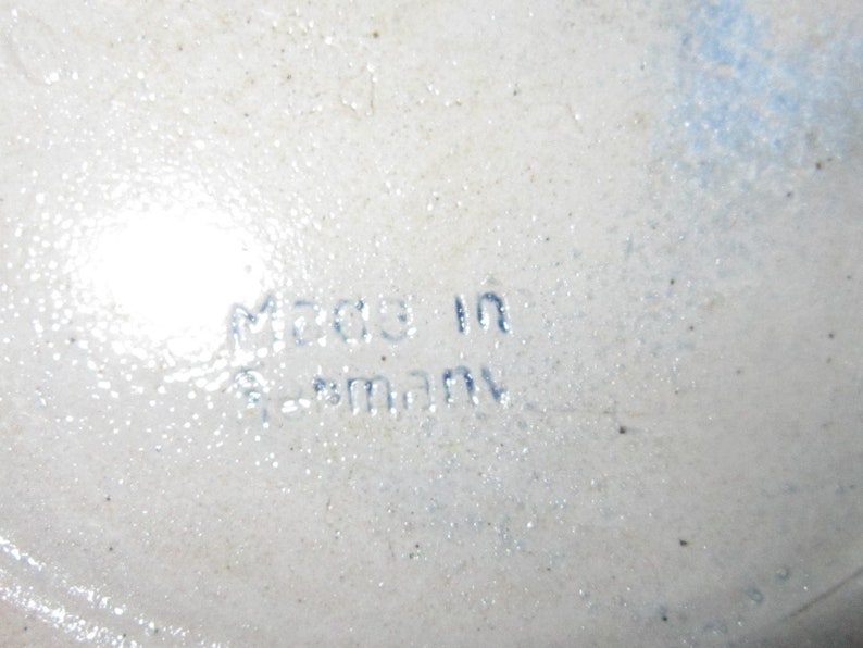 german salt glazed covered jar tobacco large cobalt blue jar