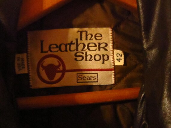 SALE Vintage Sears Roebuck Leather Shop Bomber Jacket With - Etsy