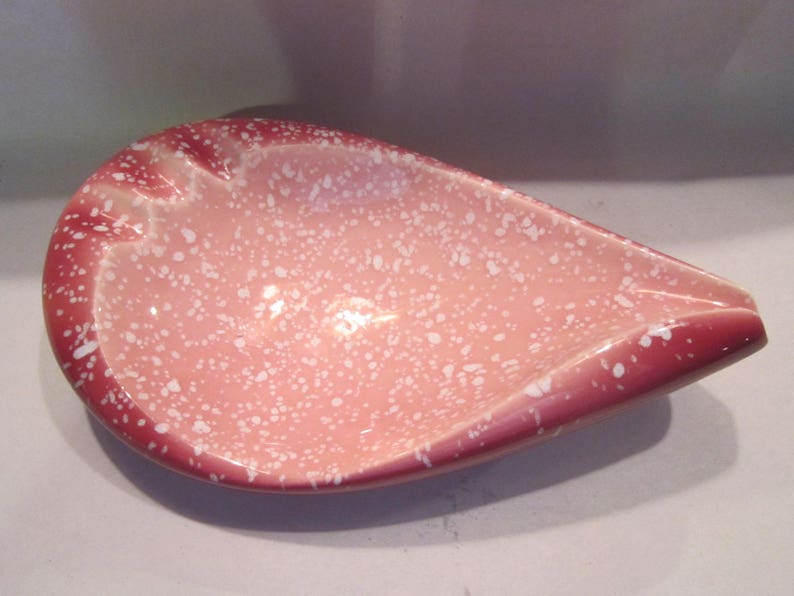 Large USA pink ashtray pottery ashtray pink speckled Etsy