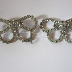 large rhinestone shoe clips 2 3/8&quot; by 1 1/2&quot; large bow shoe clips