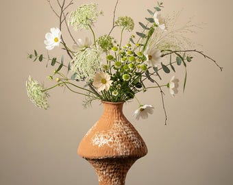 手作りの錆びたひび割れ花瓶 - Etsy 日本