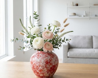 Small Red Ceramic Vase