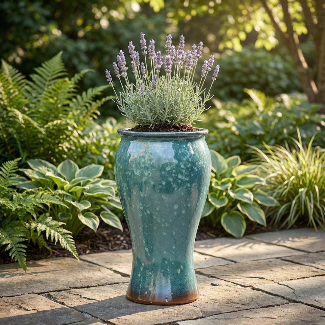 Outdoor Ceramic Planter Pots – Set of 2 - Etsy