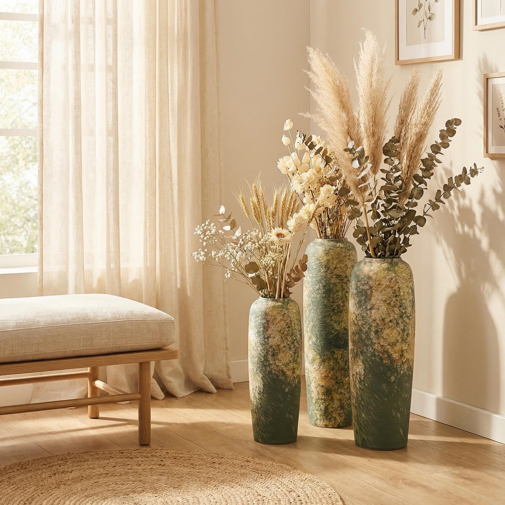 Long narrow vase