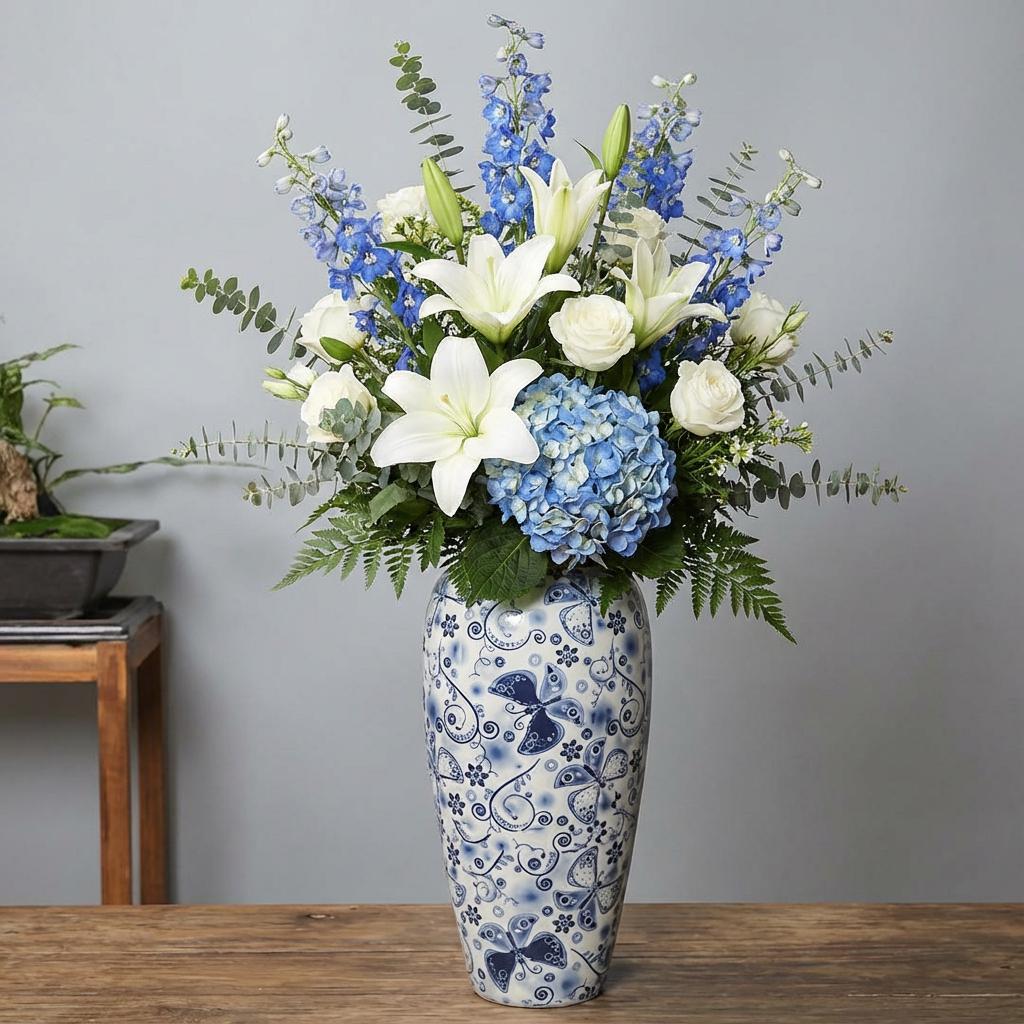 18 tall cobalt blue vase - Etsy 日本