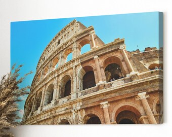 Rome Colosseum Canvas Wall Art - Aesthetic Colosseum Wall Painting - Modern Office Wall Art Home Decor - Rome Italy Travel Canvas Art Print