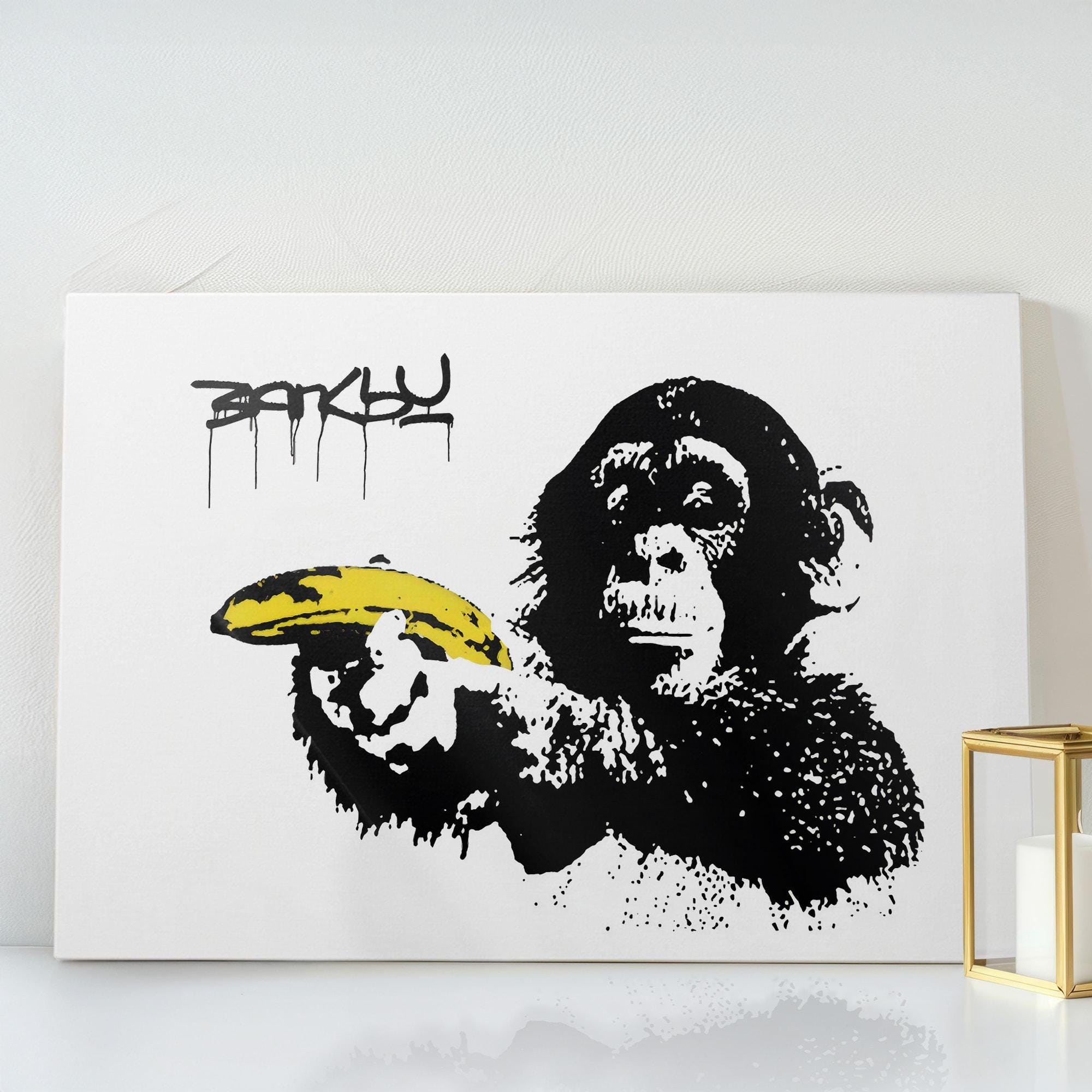 Banksy Monkey Banana - Etsy