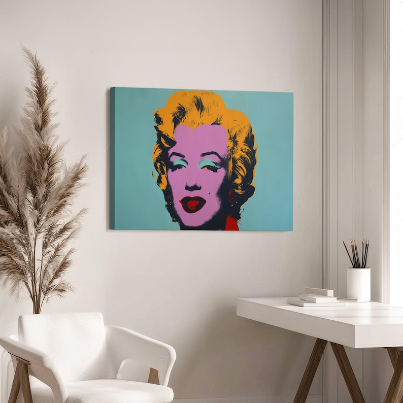 Colorful Marilyn Monroe by Andy Warhol Canvas Art Print - Trendy Home ...