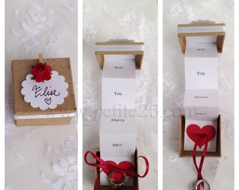 Pop Up Marriage Proposal secret message in a box - Will you marry me, be my wife, be my husband, my love